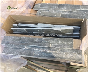 Grayish Green Slate Walling Culture Stone Veneer with Adhesive Base