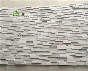 Grey Blue Wood Grain Marble Culture Stone Veneer for Feature Wall