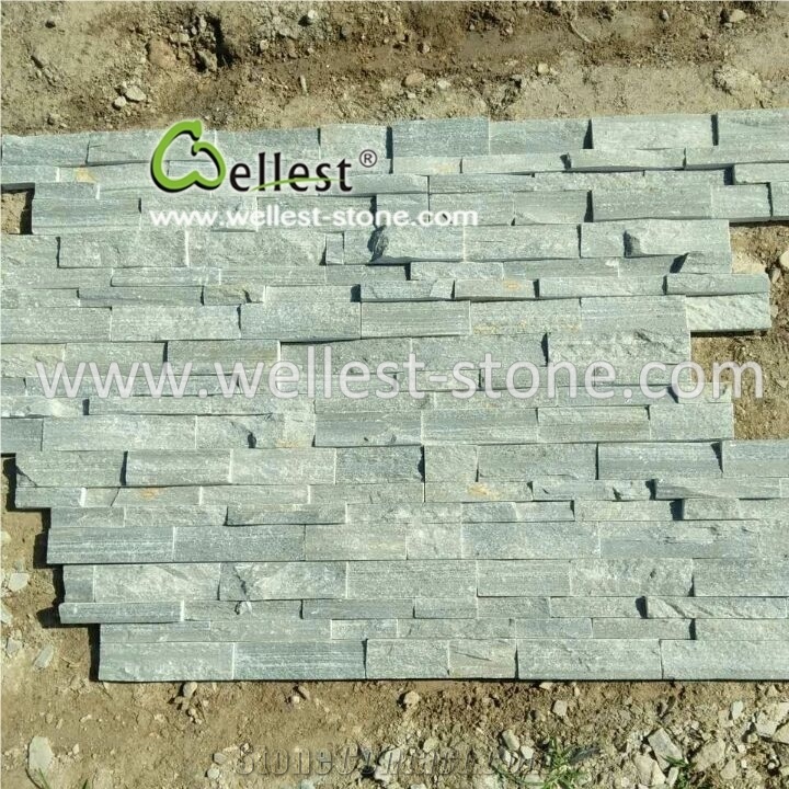 Grey Slate Rough Edge Culture Stone Veneer for Wall Cladding Siding
