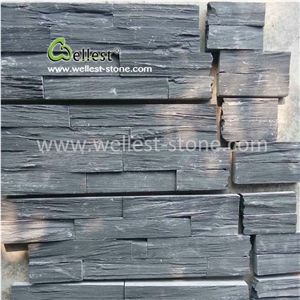 Unique Black Slate Culture Stone Veneer for Wall Corner Siding