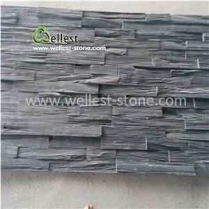 Unique Black Slate Culture Stone Veneer for Wall Corner Siding