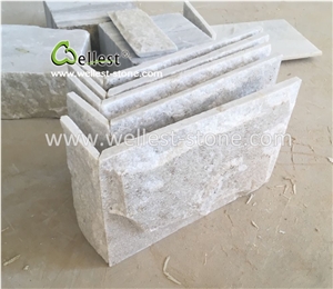 White & Beige Quartzite Mushroom Stone for Villa Garden Wall Cladding