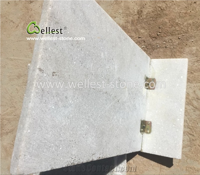 White & Beige Quartzite Mushroom Stone for Villa Garden Wall Cladding