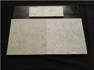 Engraved & Polished 3d Shangri La Grey Marble Wall Tiles -Medium Engraved & Polished 3d Shangri La Grey Marble Wall Tiles -Medium