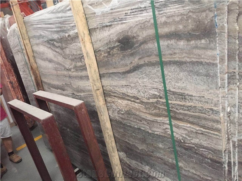 Kashan Silver Travertine Tiles & Slabs French Pattern Paving Stone