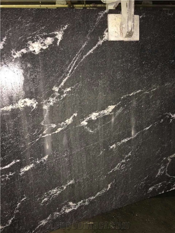 China Jet Mist Black Snow Flake /Snow Leopard Granite Slabs& Tiles
