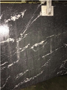 China Jet Mist Black Snow Flake /Snow Leopard Granite Slabs& Tiles