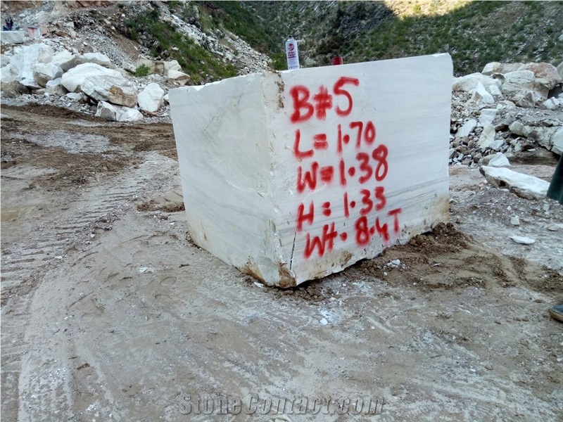 Temple White Marble Block, Pakistan White Marble