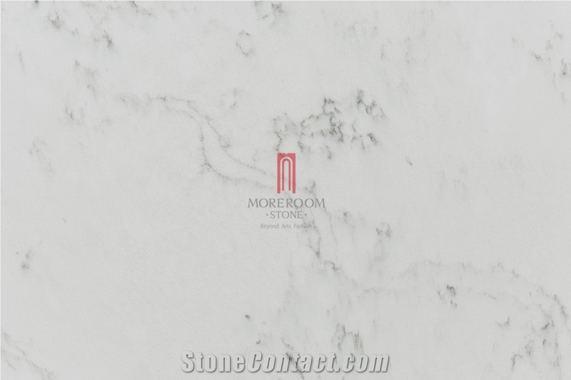 White Stone Quartz Countertops for Kitchen