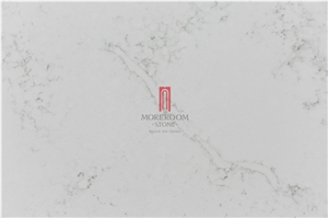 White Stone Quartz Countertops for Kitchen