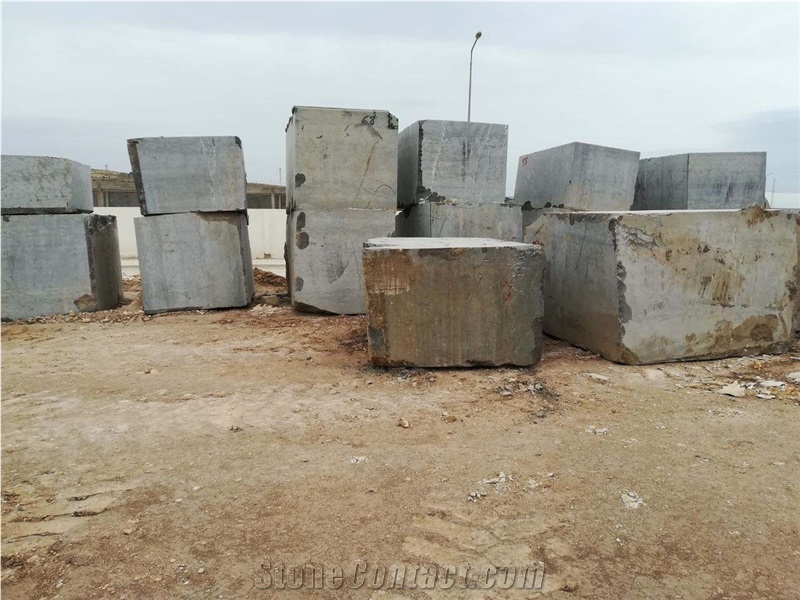 Grey Foussana Marble Block