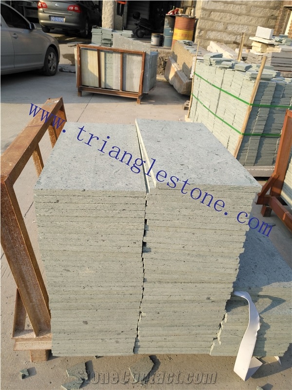 China Green Stone Tiles for Pool Paving