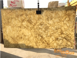 Hetian Onyx/Chinese Yellow Onyx Slabs and Tiles/Beige Color Stone