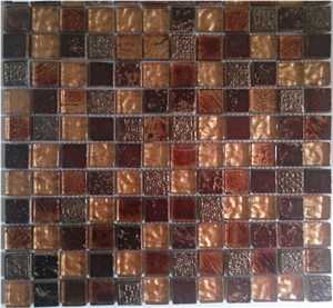 Bda Series Travertine Mix Foil Glass Mosaic Tile Bda Series Travertine Mix Foil Glass Mosaic Tile