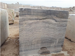Persian Silver Travertine Block, Iran Grey Travertine