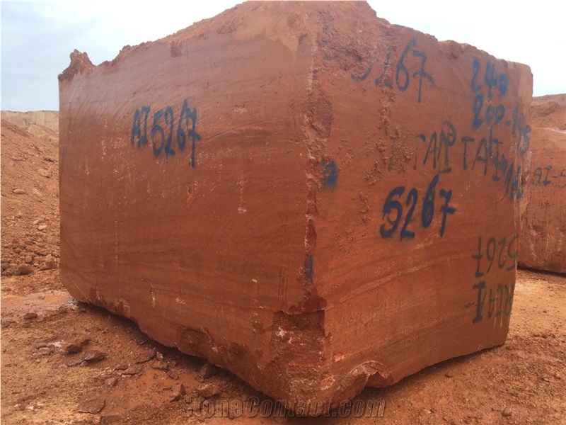 Red Travertine Block, Iran Red Travertine Block