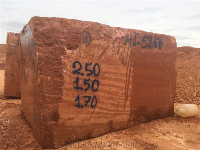 Red Travertine Block, Iran Red Travertine Block