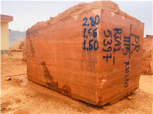 Red Travertine Block, Iran Red Travertine Block