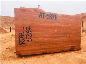 Red Travertine Block, Iran Red Travertine Block
