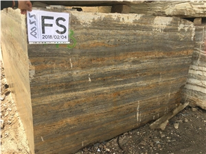 Titanium Travertine Block