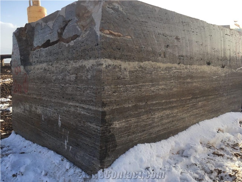 Titanium Travertine Block