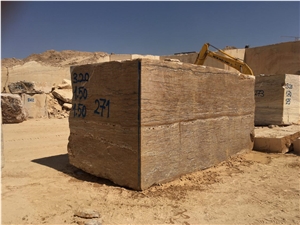 Walnut Travertine Block, Iran Brown Travertine