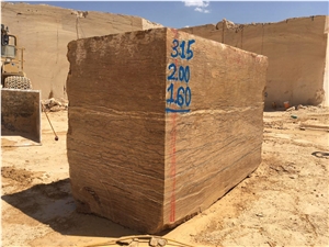 Walnut Travertine Block, Iran Brown Travertine