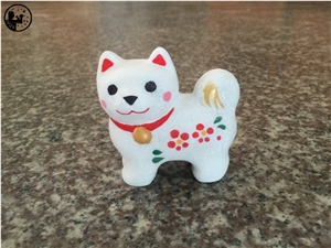 Alabastro Scaglione Alabaster,Lucky Dog,Small Cute Dog Sculpture,Gifts