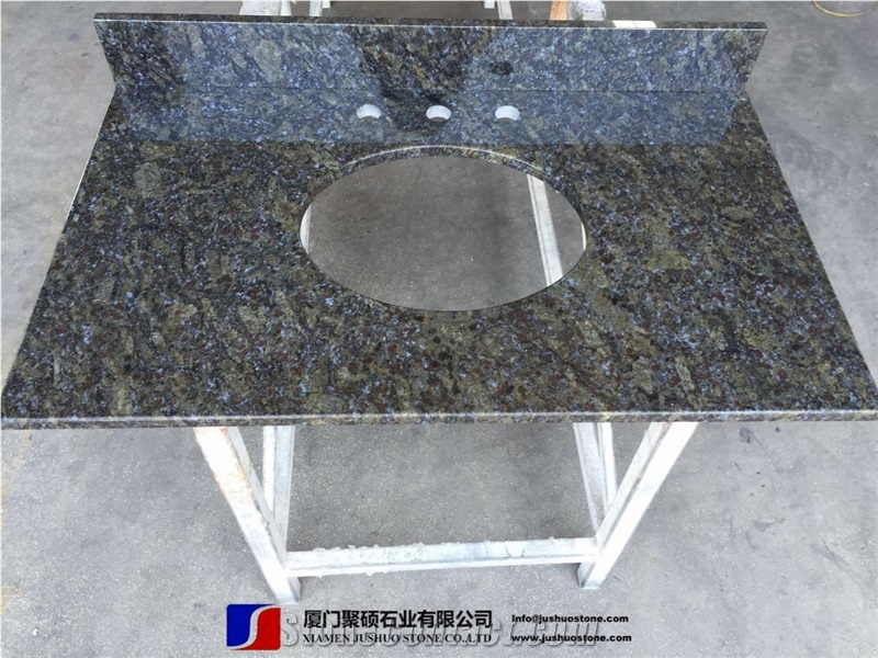 China Butterfly Oasis Blue Granite Stone,Bath Vanity Tops Countertops