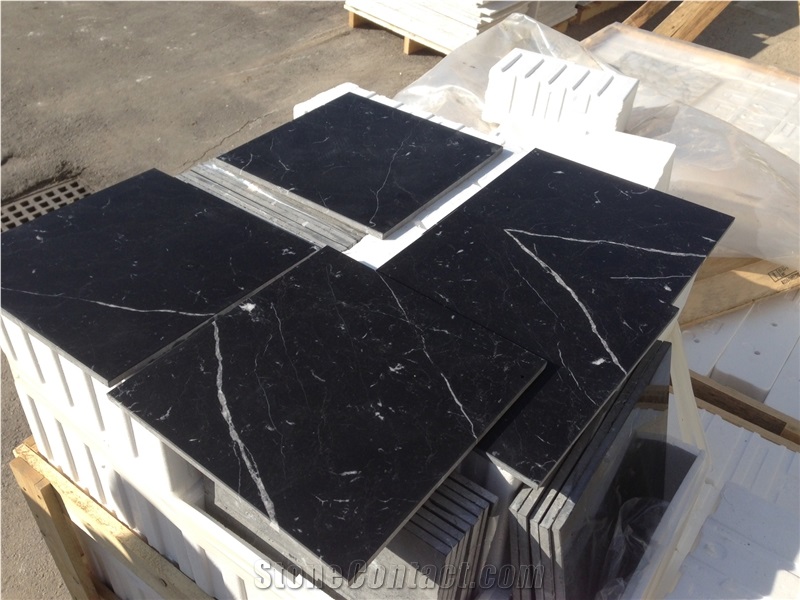 Nero Marquina Marble, Black Marble Slabs & Tiles