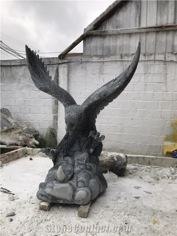 Hand Carved Eagle, Stone Carving Handicraft, Carved Sculpture Natural
