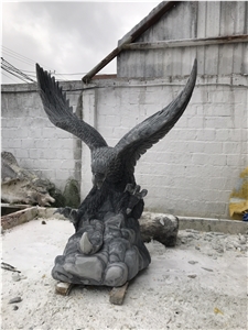 Hand Carved Eagle, Stone Carving Handicraft, Carved Sculpture Natural