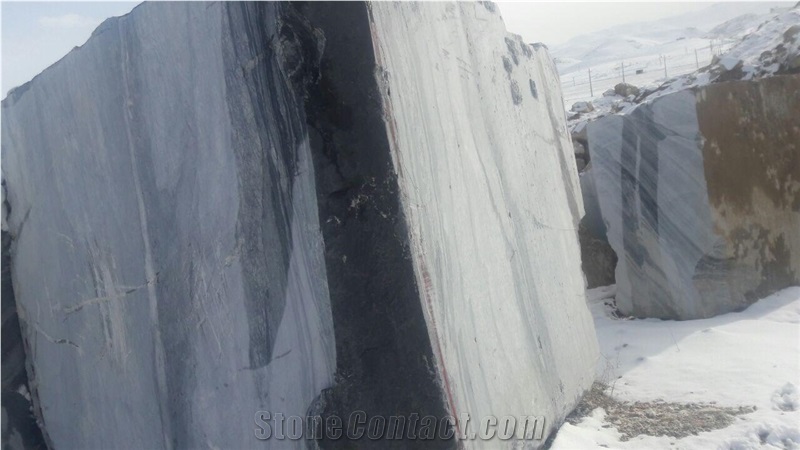 Black & White Marble Blocks, Iran Black Marble