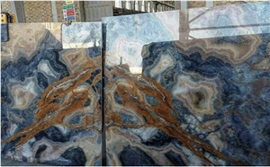 Persian Blue Onyx Slabs, Azurro Blue Onyx
