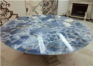 Persian Blue Onyx Slabs, Azurro Blue Onyx