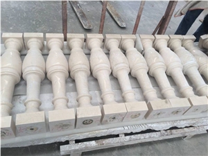 Beige Cream Marble Balustrade & Railings, Beige Cream Marble Banister Beige Cream Marble Balustrade & Railings, Beige Cream Marble Banister