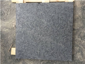 China Black Basalt Tiles Flamed, Mongolia Black Flamed Basalt Tiles