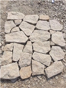 China Rusty Yellow G682 Granite Flagstone, Crazy Paver, Irregular Flag China Rusty Yellow G682 Granite Flagstone, Crazy Paver, Irregular Flag
