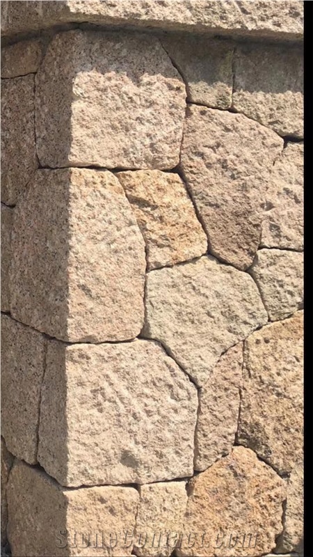 China Rusty Yellow G682 Granite Flagstone, Crazy Paver, Irregular Flag