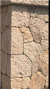 China Rusty Yellow G682 Granite Flagstone, Crazy Paver, Irregular Flag