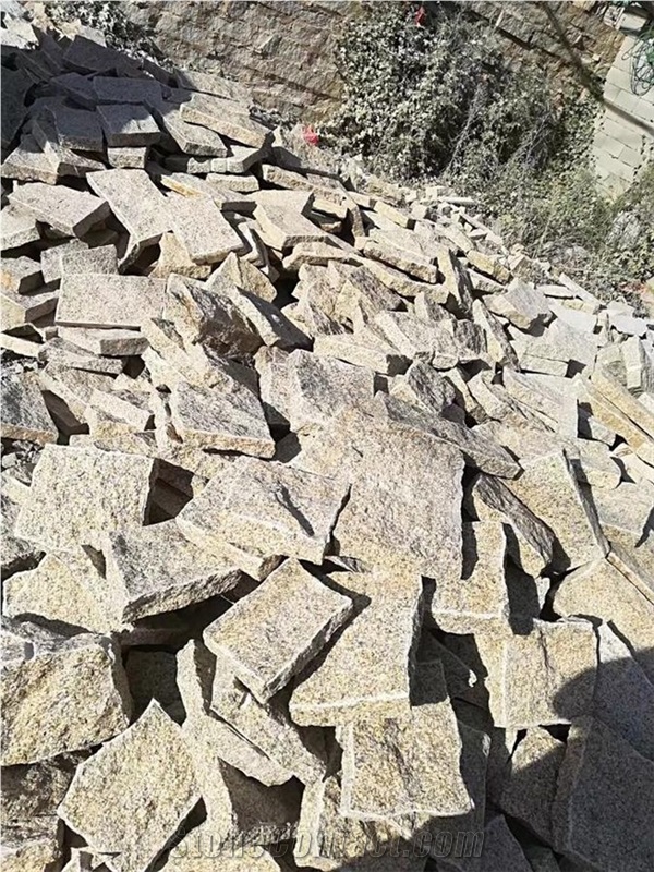 China Rusty Yellow G682 Granite Flagstone, Crazy Paver, Irregular Flag