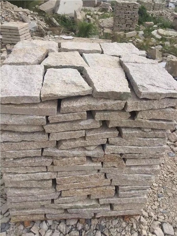 China Rusty Yellow G682 Granite Flagstone, Crazy Paver, Irregular Flag