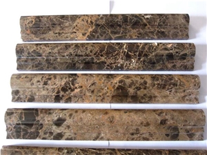 Emperador Dark Marble Molding, Brown Marble Border Decos, Mold Liners
