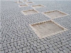 G654 Granite Paving Stone,Padang Dark Granite Cube Stone & Pavers