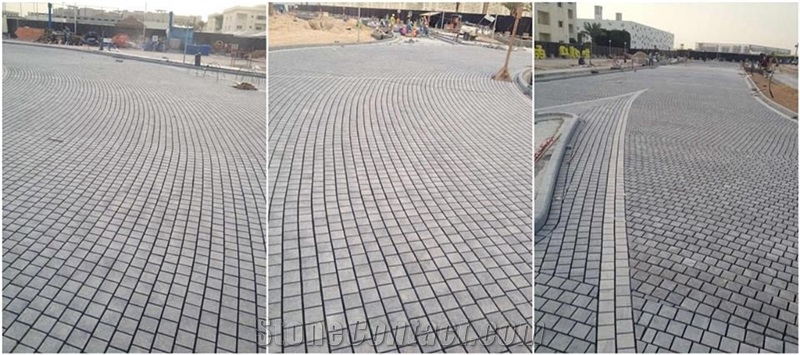 G654 Granite Paving Stone,Padang Dark Granite Cube Stone & Pavers