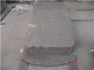 G664 Granite, Luoyuan Cherry Red/Bainbrook Brown Granite Tombstones
