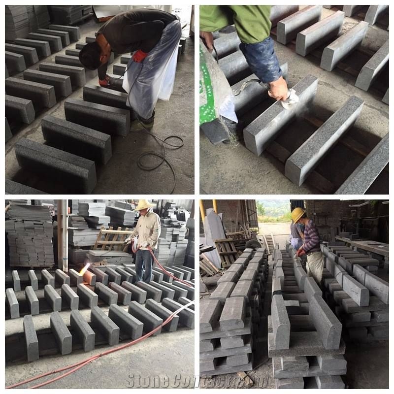 G684 Black Pearl Basalt Paving Stone Kerbstone, Road Stone, Side Stone