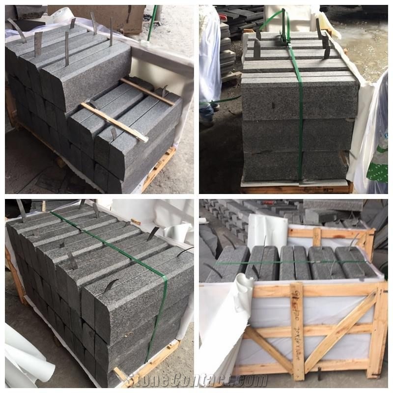 G684 Black Pearl Basalt Paving Stone Kerbstone, Road Stone, Side Stone