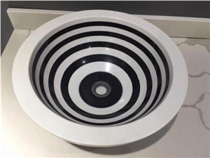 Mosaic Marble Sink, Natural Stone Basin, Marble Sinks, Bathroom Sink