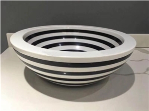Mosaic Marble Sink, Natural Stone Basin, Marble Sinks, Bathroom Sink